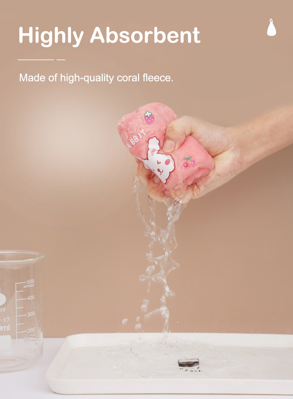 Highly Absorbent Bunny Hand Towels-3
